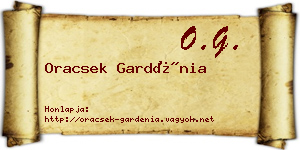 Oracsek Gardénia névjegykártya